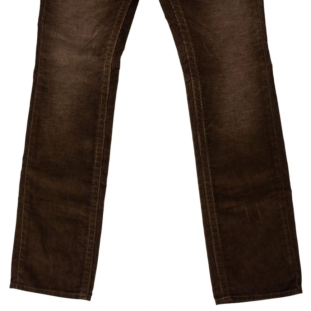 NWT‎ True Religion Ricky Straight Mens 28x34 Brown Corduroy Pants Flap Pockets